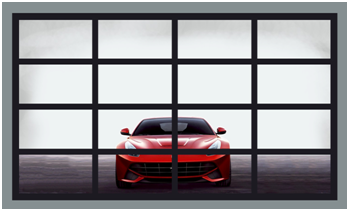 Full View Aluminum Glass Garage Door with Remote Control product description 1-1