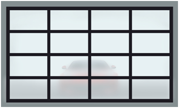 Full View Aluminum Glass Garage Door with Remote Control product description 1-2
