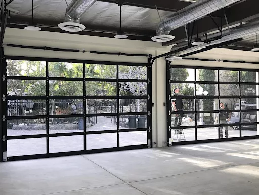Full View Aluminum Glass Garage Door with Remote Control product description 2