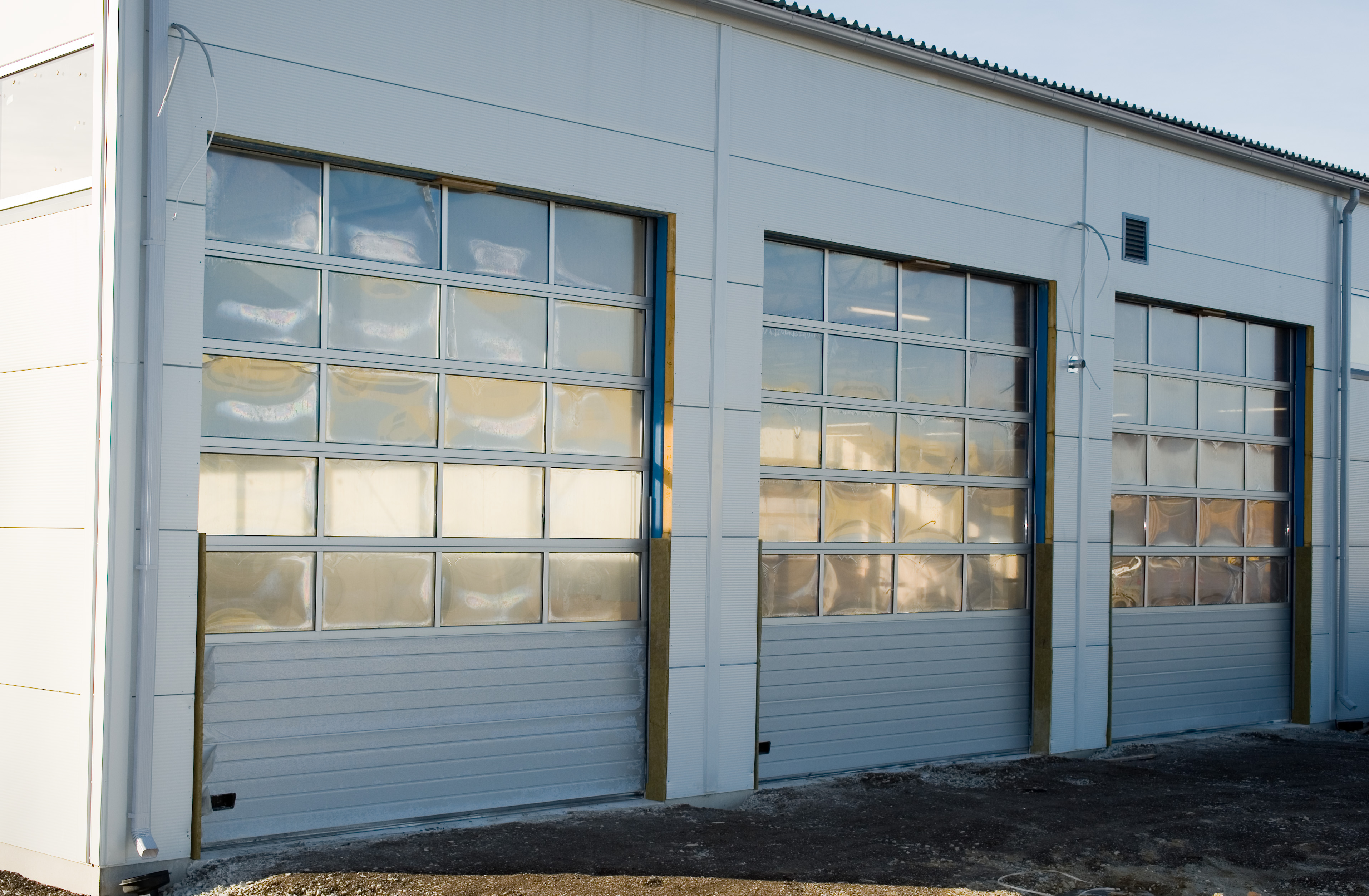 Industrial Sectional Door with Vision Window Panels